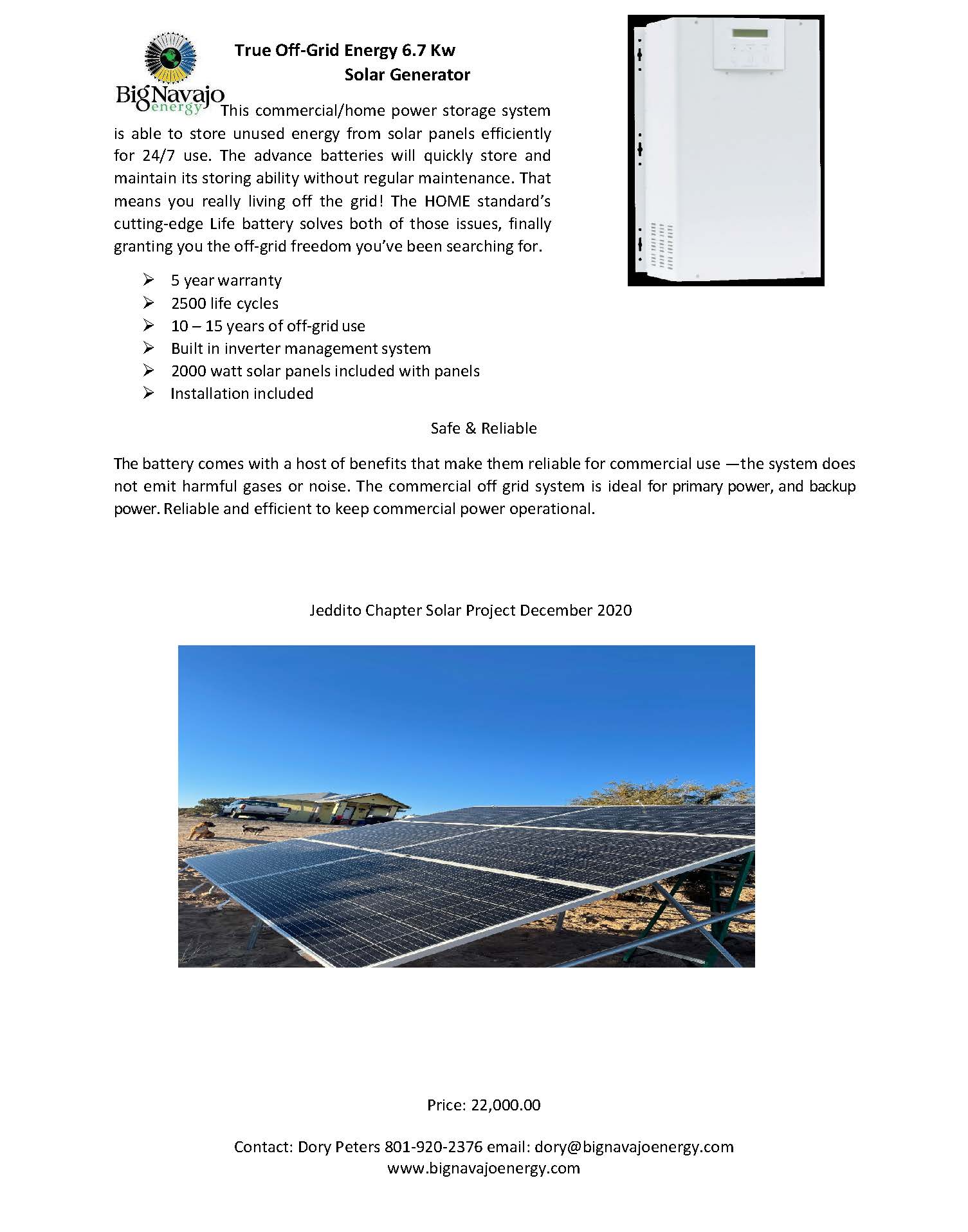 BNE 6.5 kw system april 2021